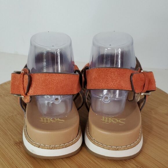 Sofft Fairbrook Women's Suede Sandals Sunset Orange Size 9 - Picture 6 of 8